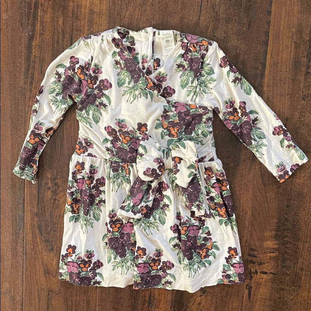 Floral Wrap Dress with bow